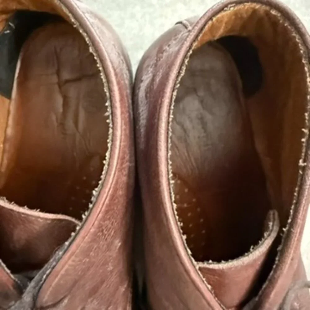 Burgundy Leather Cap Toe Chukka Boots – Size 12